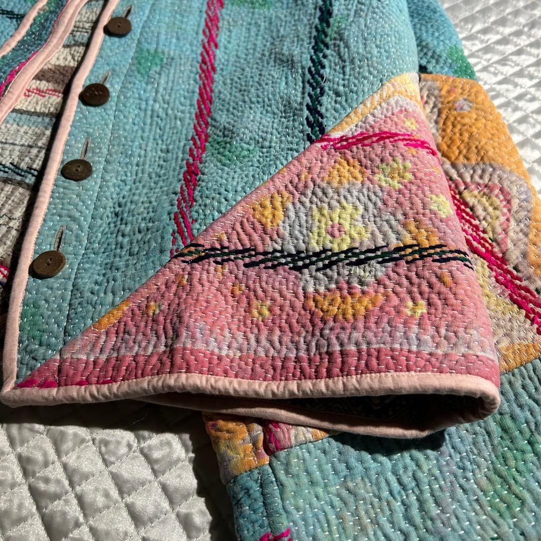 NAMAI クロップドパッチワークカンタジャケット 刺し子 キルト ヴィンテージ