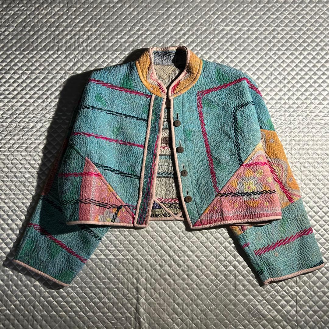 NAMAI クロップドパッチワークカンタジャケット 刺し子 キルト ヴィンテージ
