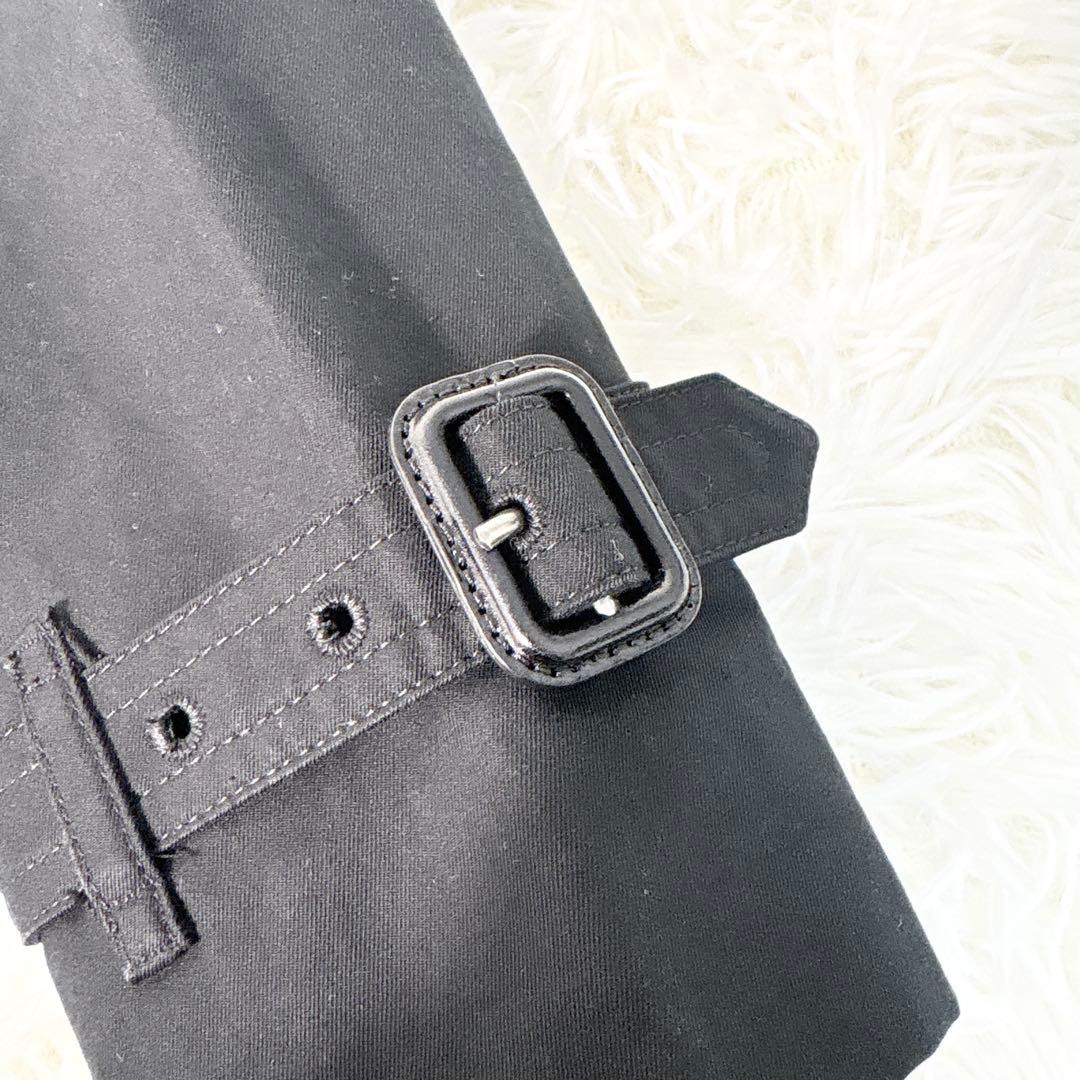 バーバリー トレンチコート サンドリンガム メガチェック ベルト ブラック XS