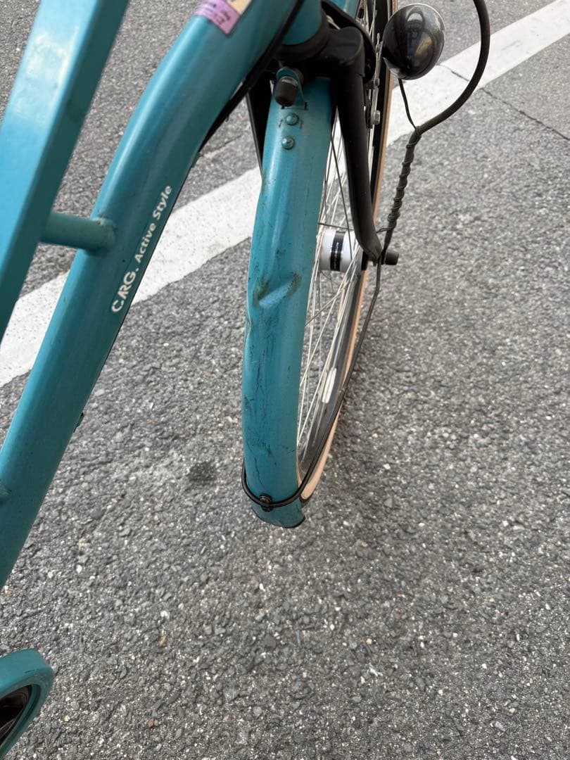 154 自転車 大阪市 【引取り限定】 美品 27インチ 変速付き