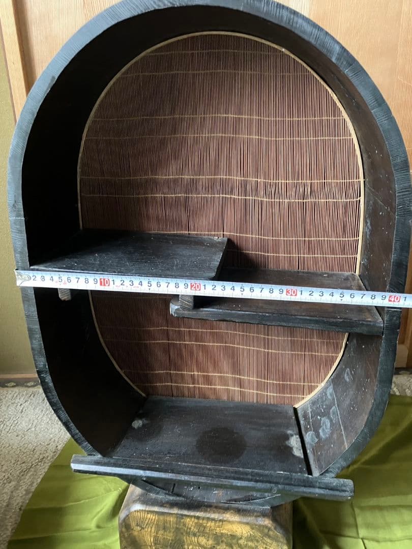 飾り棚　桶棚　昭和　レトロ　アンティーク　茶室棚　飾棚　古民家