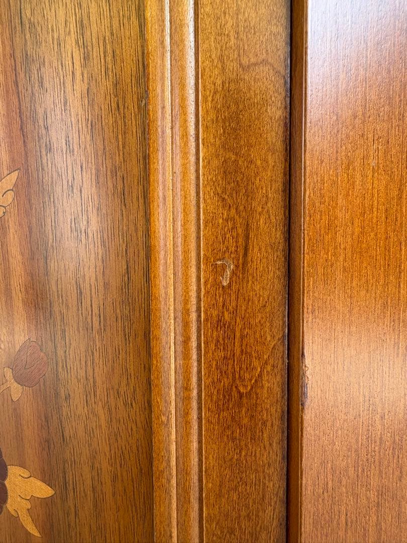 【イタリア製 象嵌細工 コーナーキャビネット】アンティーク調 インテリア家具