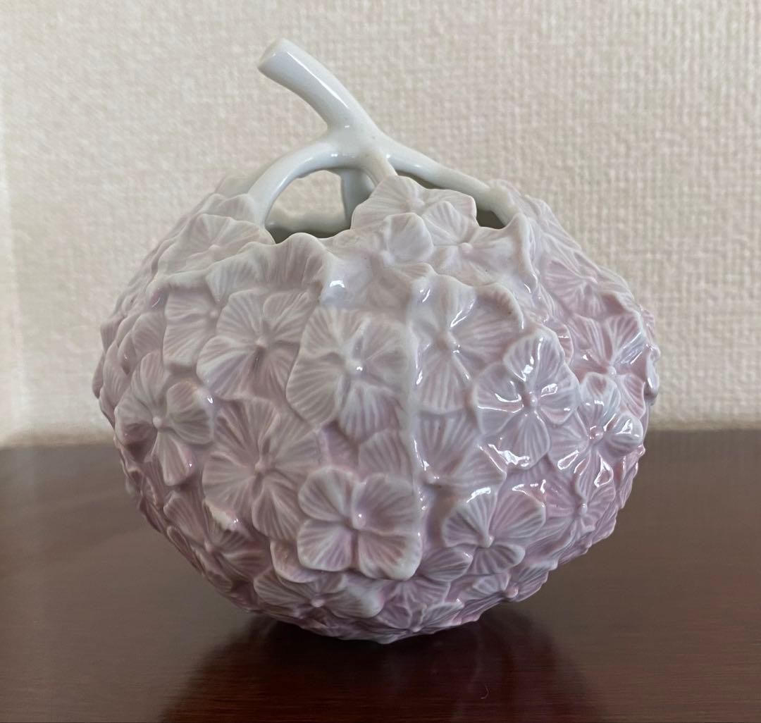 極美品　ロイヤルコペンハーゲン　フラワーベース　置物　紫陽花　廃盤