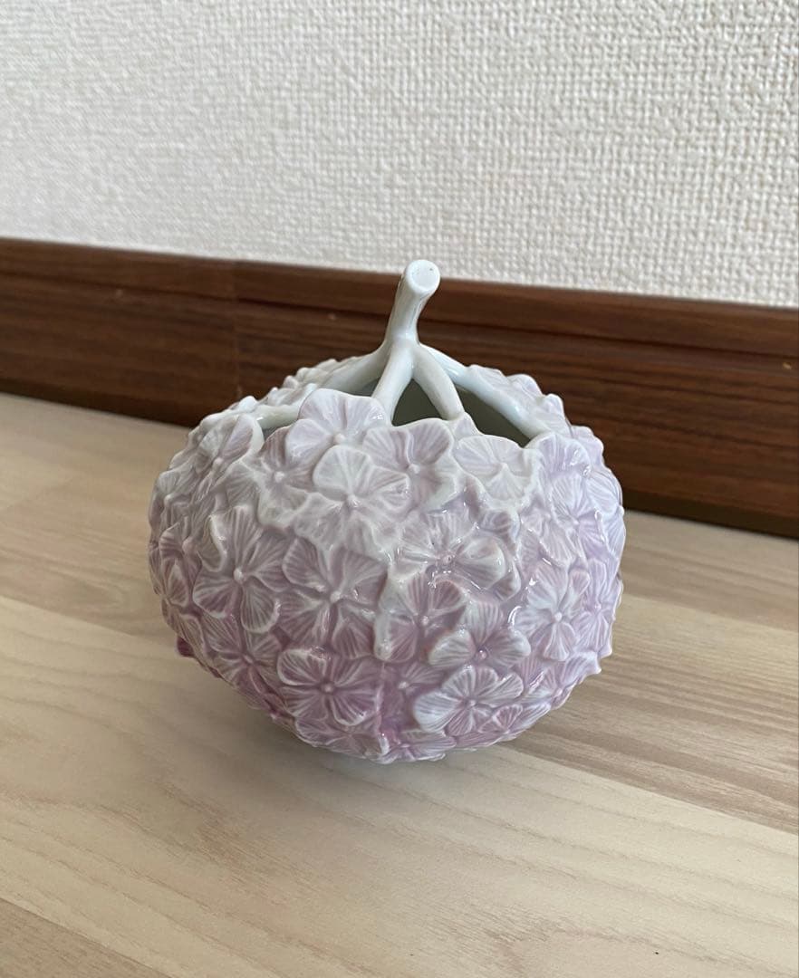 極美品　ロイヤルコペンハーゲン　フラワーベース　置物　紫陽花　廃盤