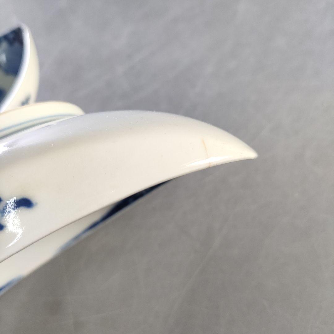 A1284-4/三川内焼/平戸嘉久正窯/染付人物文銘々皿 大10客・小10客/