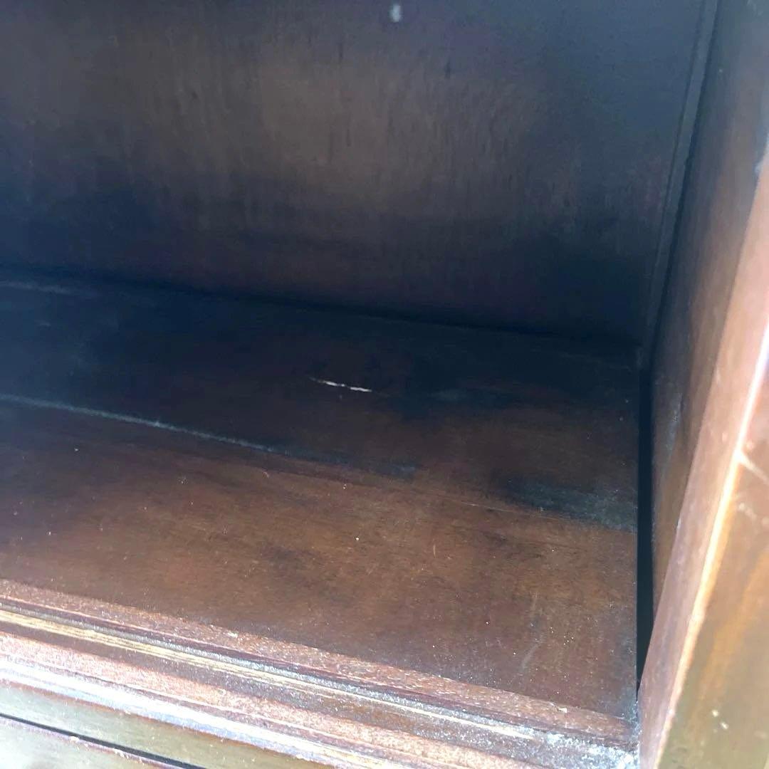 和風 アジアン 飾り棚 茶箪笥 アンティーク 古道具 キャビネット 格子デザイン