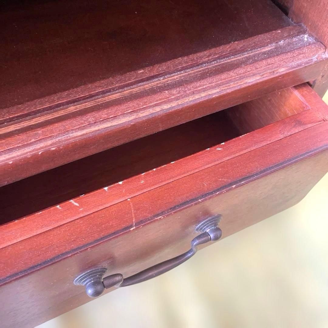 和風 アジアン 飾り棚 茶箪笥 アンティーク 古道具 キャビネット 格子デザイン