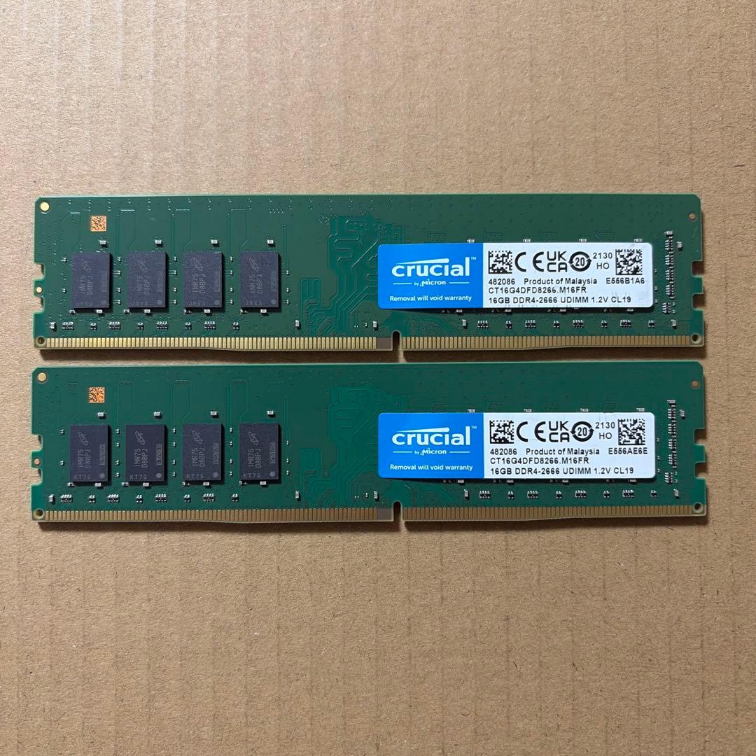 [06] デスクトップ PC メモリ16GBx2(32GB) DDR4 2666