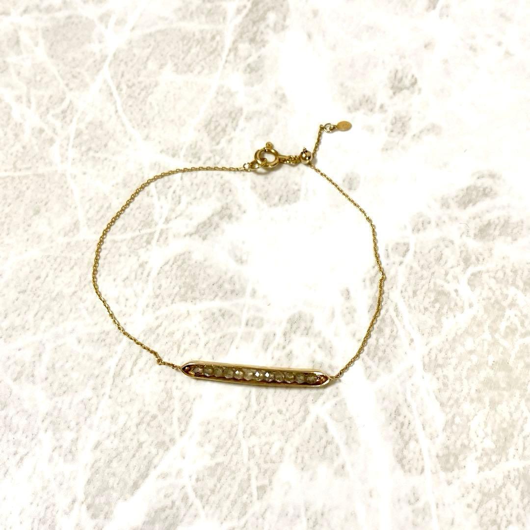 株式会社サンシャイン　アガット スキニーブレスレットk10ラブラドライト