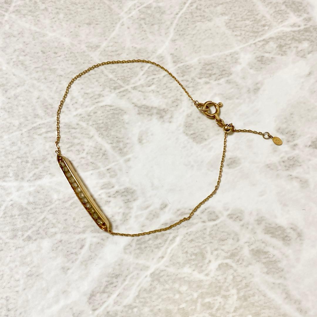 株式会社サンシャイン　アガット スキニーブレスレットk10ラブラドライト