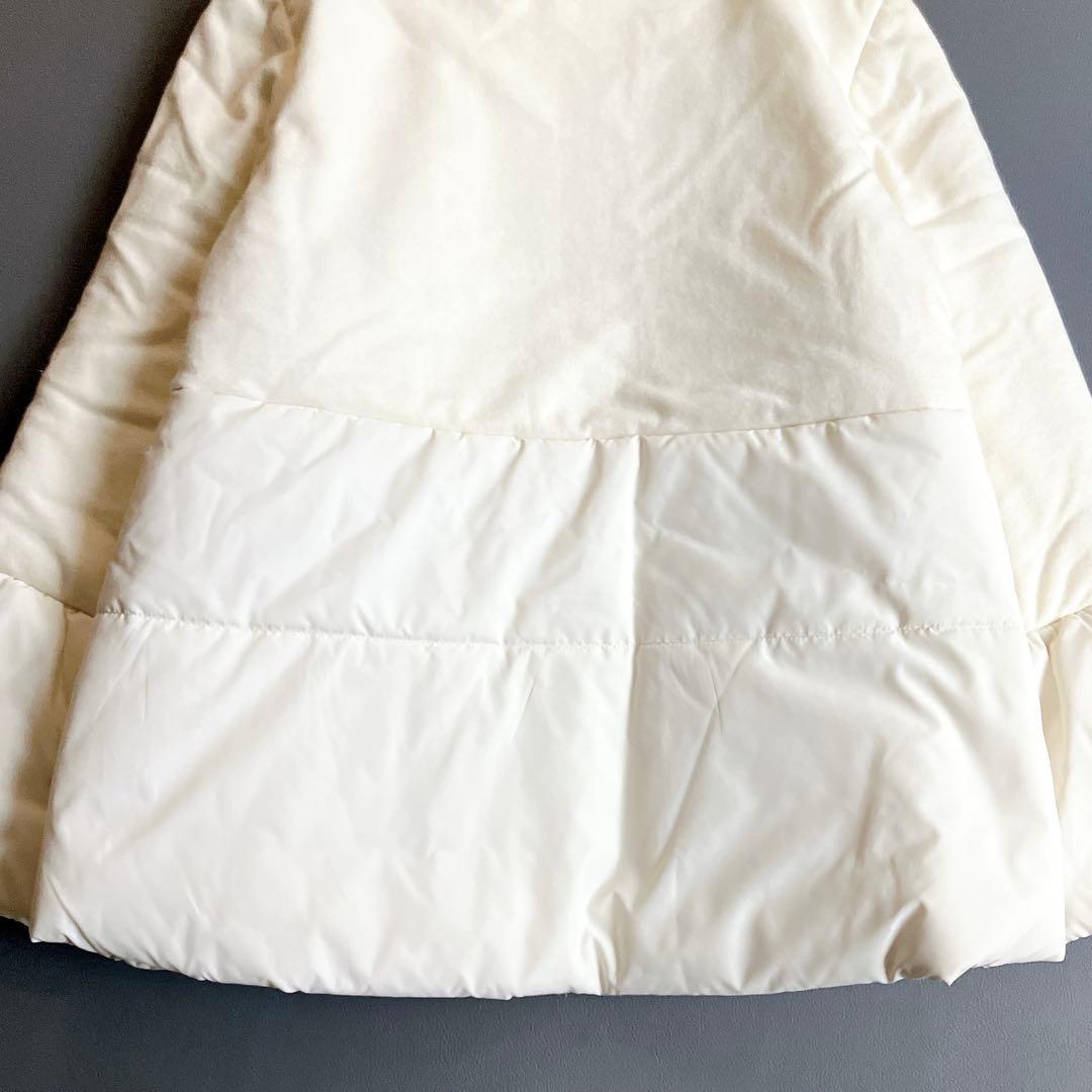 美品 エストネーション ウール切替 フレア中綿ダウンジャケット 異素材 ショール