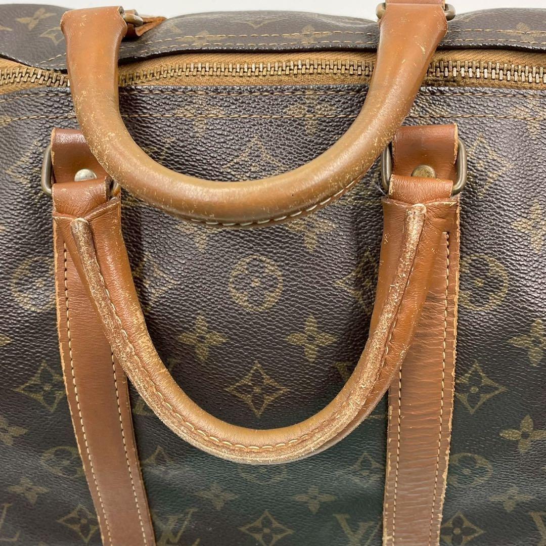 使用感あり　ルイヴィトン　モノグラム　ボストンバッグ　キーポル45 ブラウン