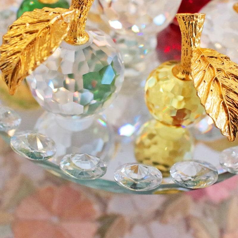 フルーツコンポート クリスタル ガラスオブジェ インテリア 230-826