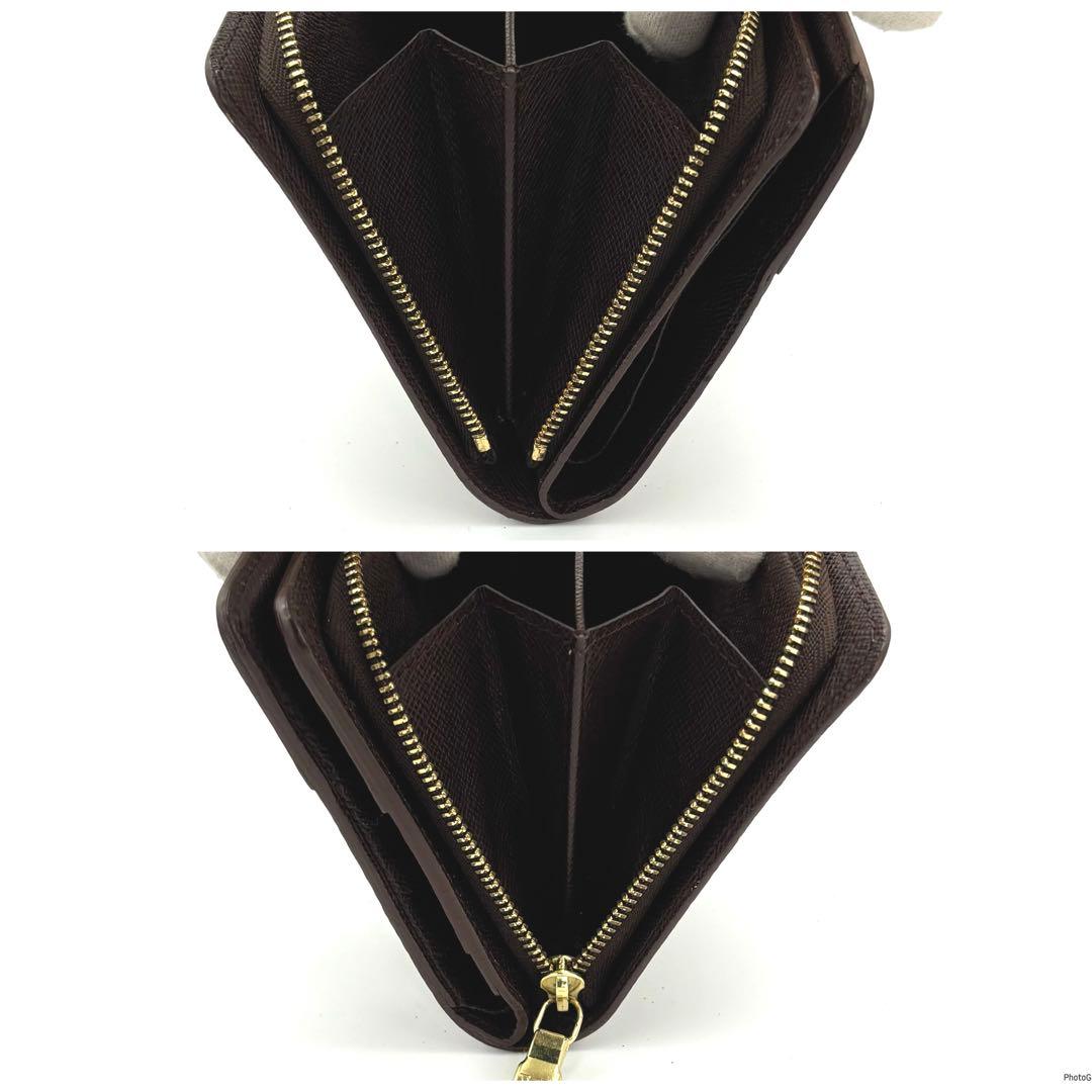 【新品同様】ルイヴィトン ダミエ コンパクトジップ 二つ折り財布 コンパクト財布