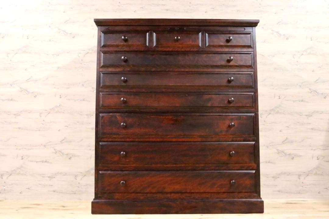 GMGS252○神居民芸 7段チェスト 整理箪笥 整理タンス 衣装箪笥 樺材