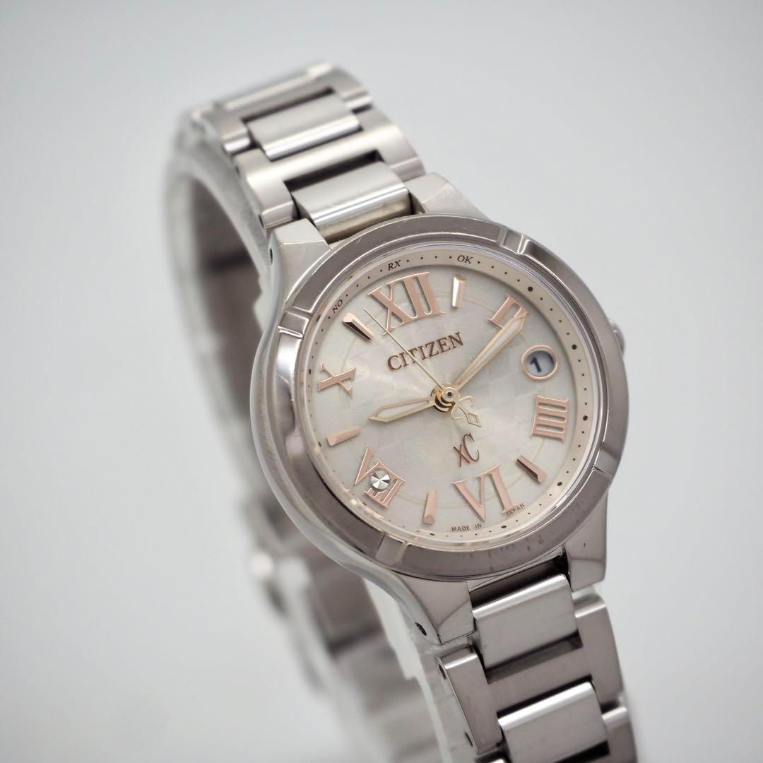 371 稼働　CITIZEN　レディース　時計　電波ソーラー ティタニアライン
