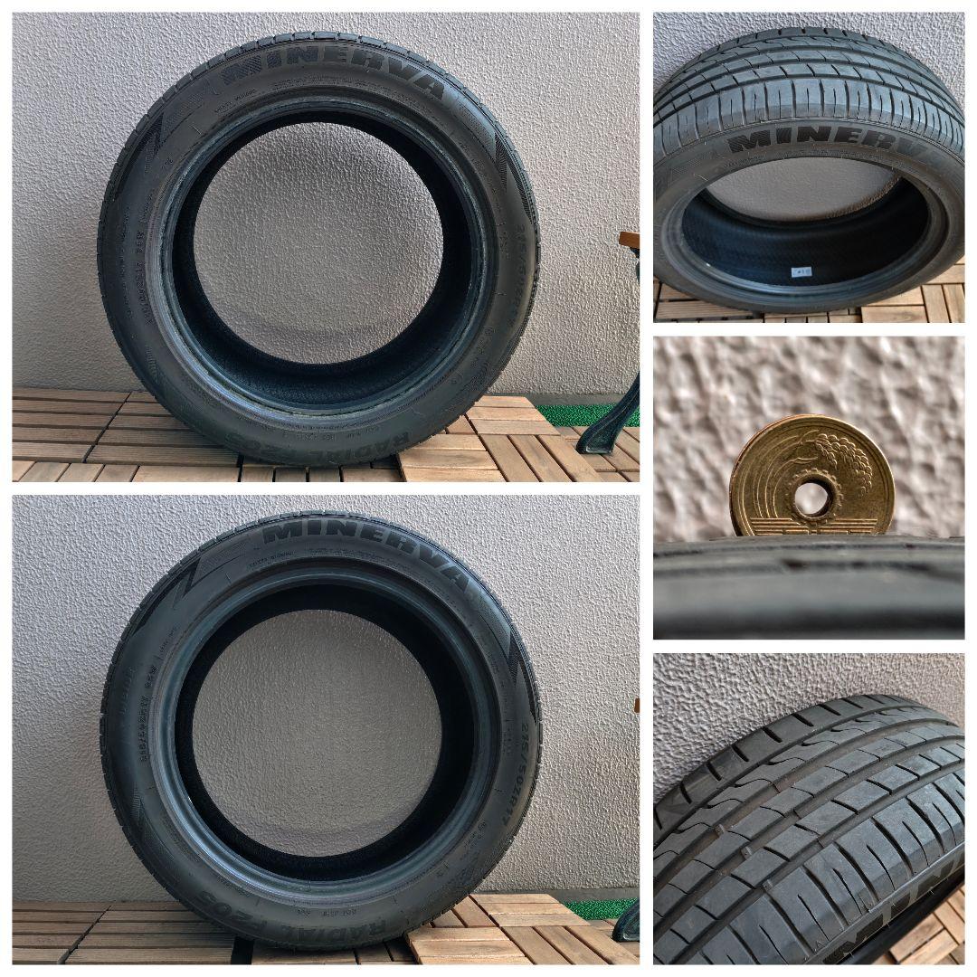 MINERVA F205 215/50R17 バリ山夏タイヤ2本 25/23製①