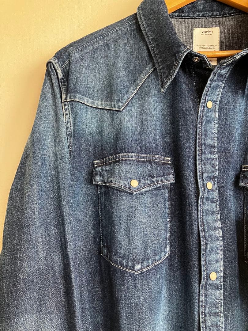 トップス visvim SOCIAL SCULPTURE SHIRT DMGD 3