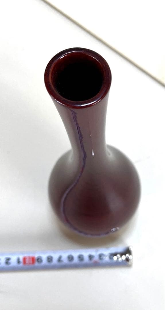 花瓶　焼物　木目模様