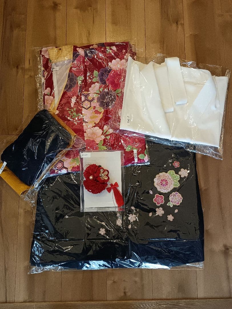 小学生　卒業式袴　150サイズ　ヘッドアクセサリー付