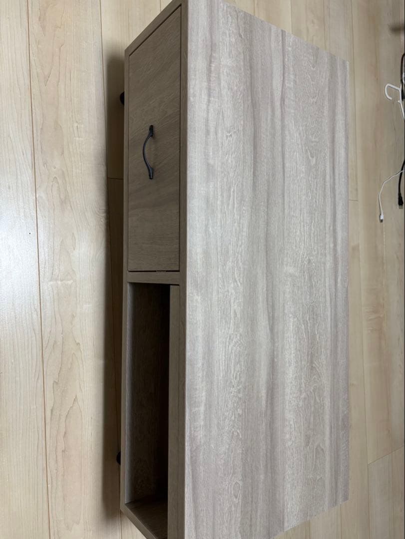 ライトウッド ローテーブル　センターテーブル 引き出し付き