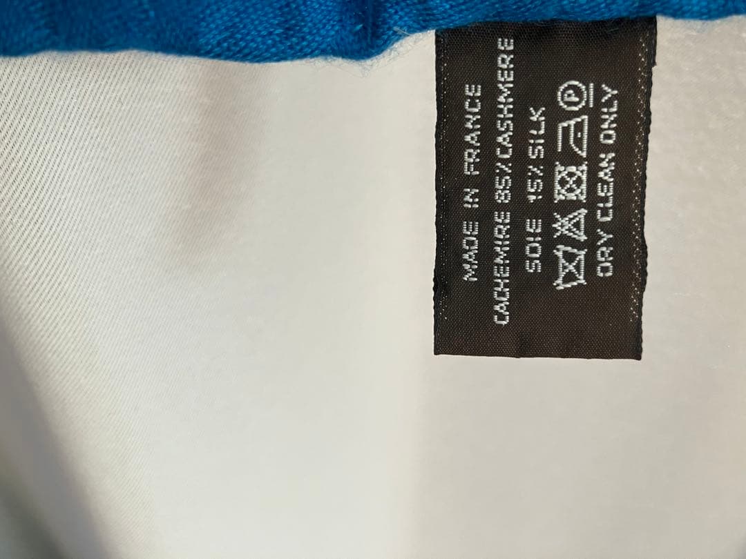 エルメス　ストール　ブルー