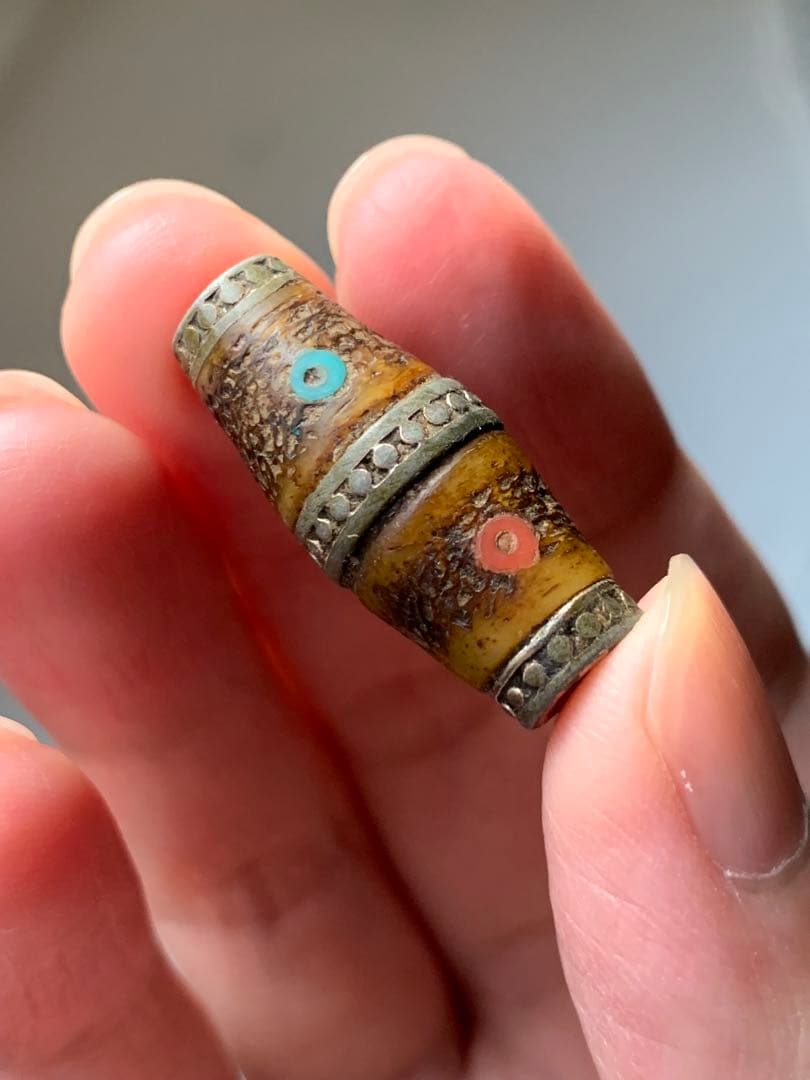 呪物　カパラ　天珠　チベット　カパーラ　頭蓋骨　念珠　クマントーン　プラクルアン