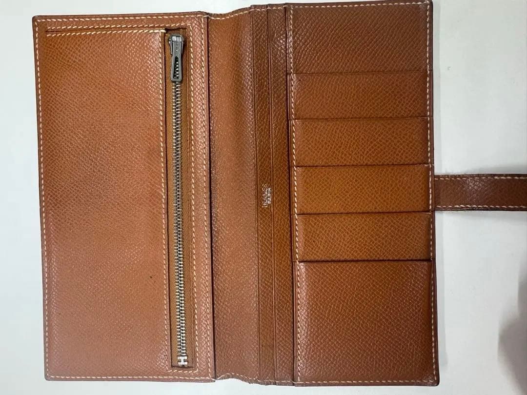 エルメス（HERMÈS） ベアン　財布 ブラウン 正規品／箱付き／刻印あり