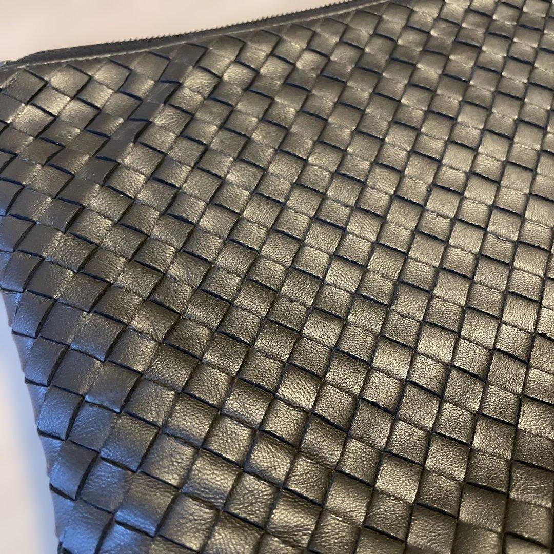 BOTTEGA VENETA イントレチャート長財布レザーブラック【メンズ】