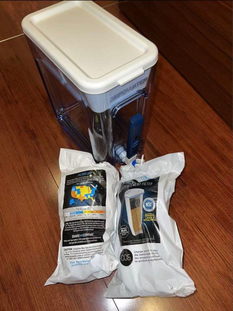 ZeroWater ZR-006 ポット型浄水器 22カップ　交換フィルター6つ