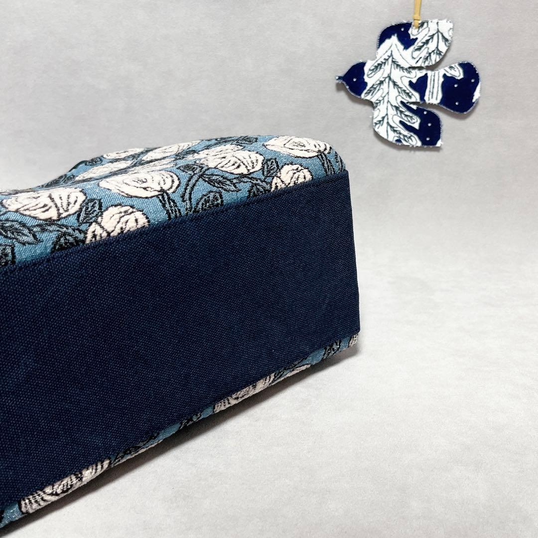 ハンドメイド　ミナペルホネン　大きなぽけっとのスクエアトート⑅︎◡̈︎*