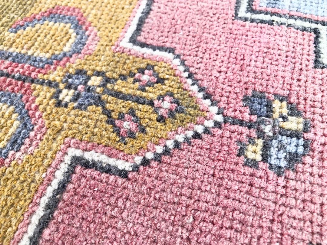 ఃパステルカラーが可愛い子♪ఃトルコ・ヴィンテージラグ pastel/pink