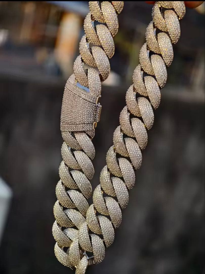 フルジルコニア マイアミキューバンネックレス ブリンブリン