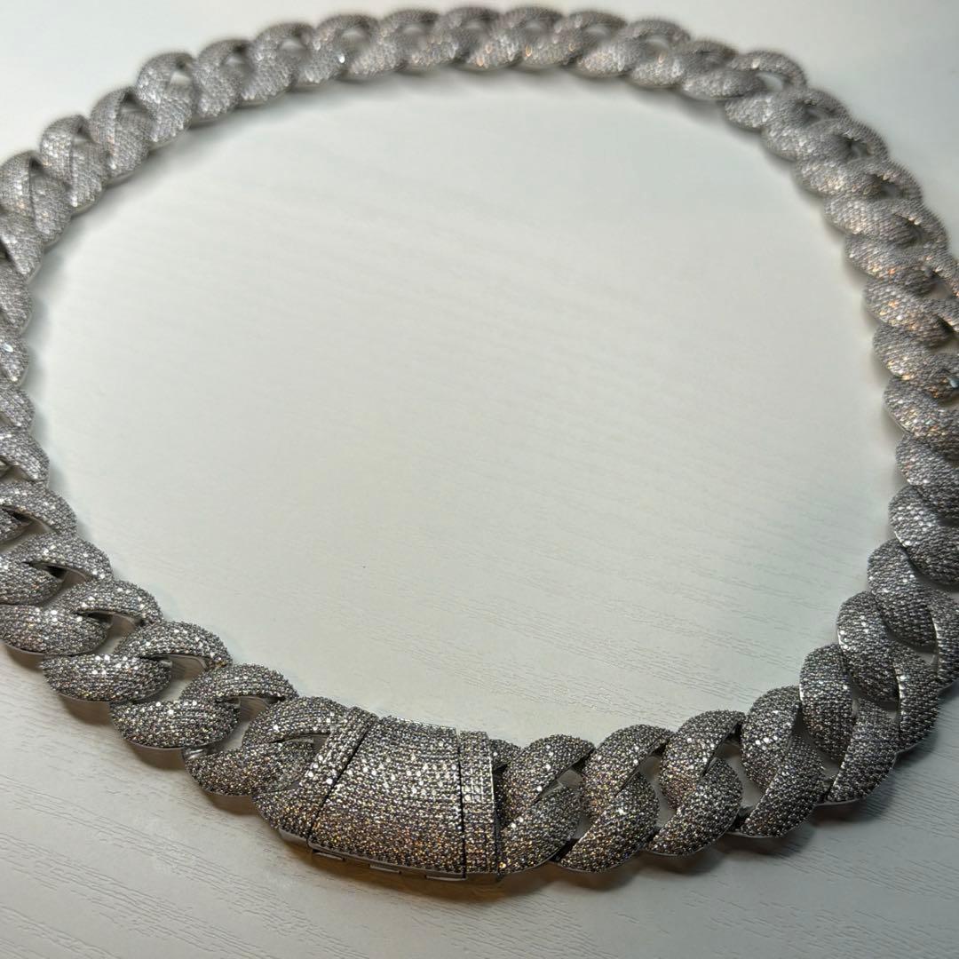 フルジルコニア マイアミキューバンネックレス ブリンブリン