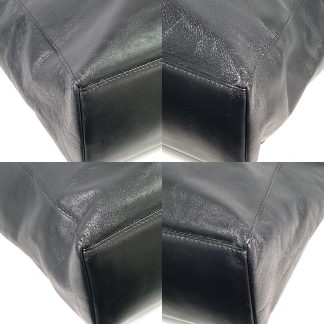 美品✨ ユナイテッドアローズ トートバッグ ダークネイビー レザー A4可