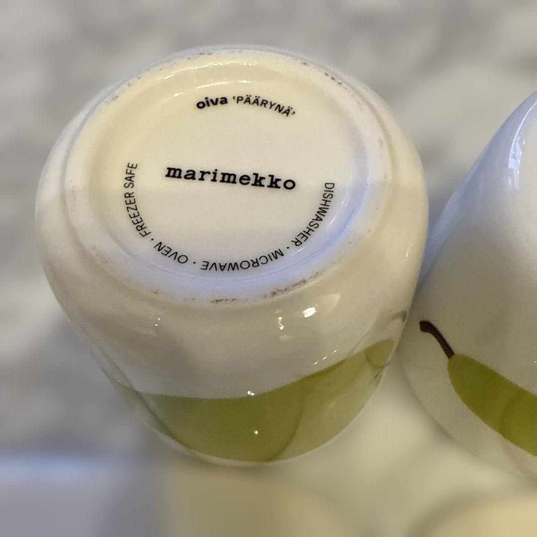 marimekko マリメッコ　洋梨　パーリナ　マグ　お皿セット