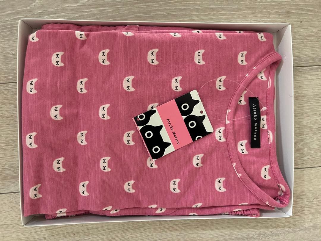 マタノアツコルームウェア　М 猫柄ピンクルームウェアセット(未使用品)