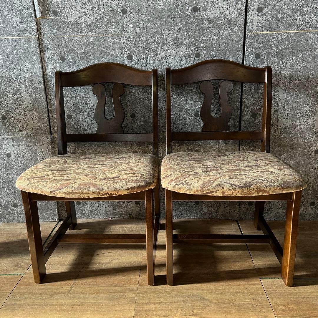 ꧁カリモク家具꧂ダイニングテーブル&チェア4脚セット 花柄 クラシック 食卓