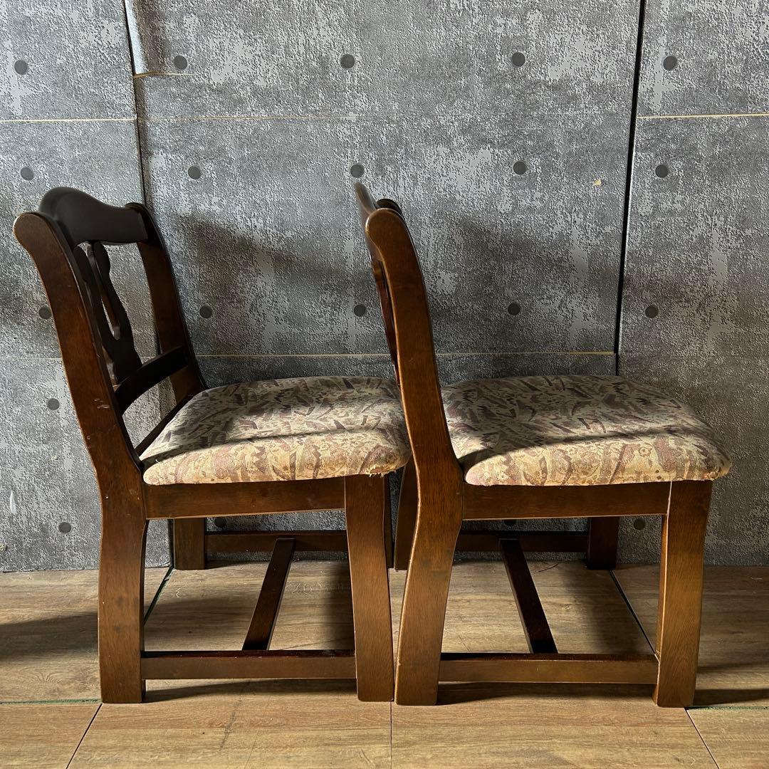 ꧁カリモク家具꧂ダイニングテーブル&チェア4脚セット 花柄 クラシック 食卓