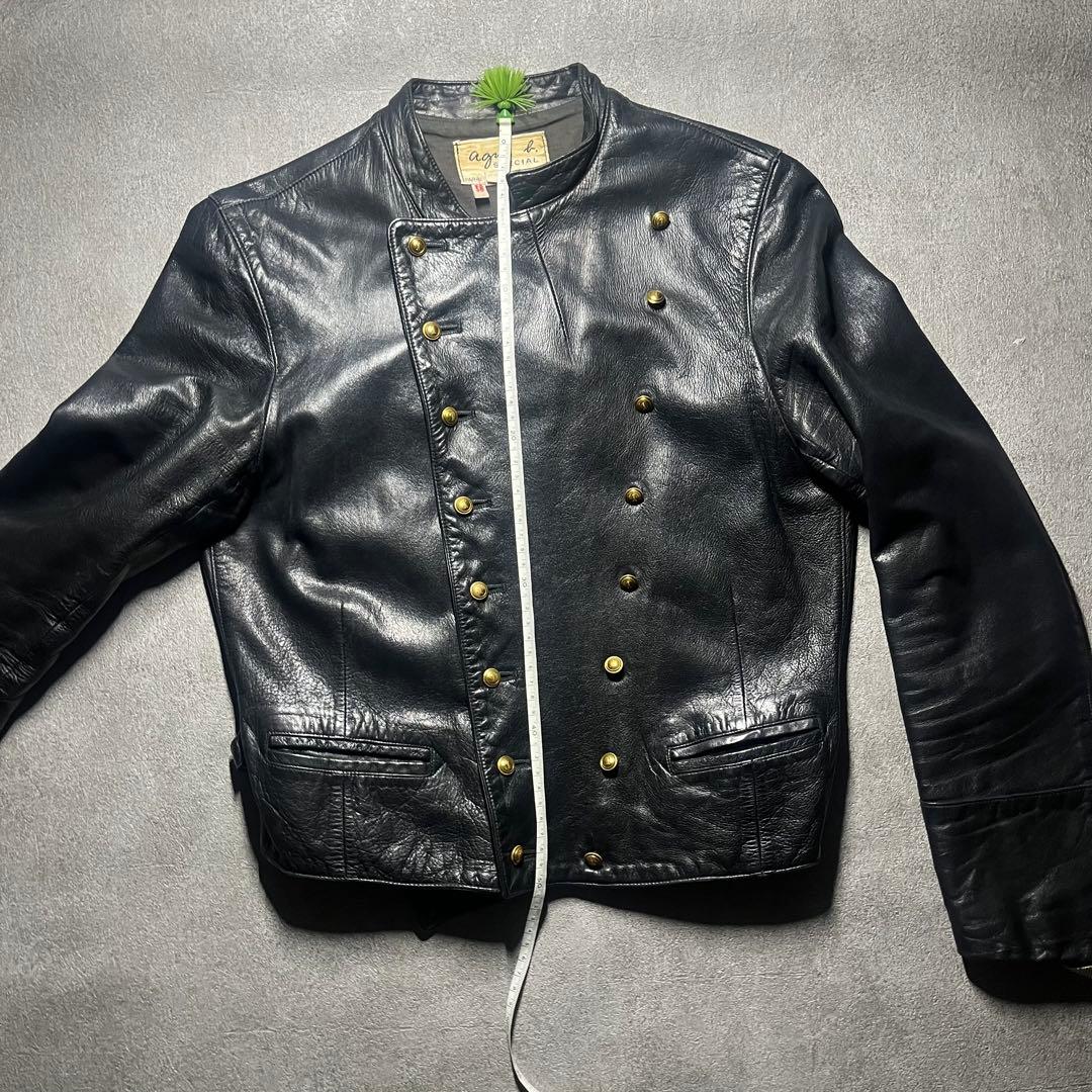agnes b. スペシャル レザー ナポレオンジャケット vintage