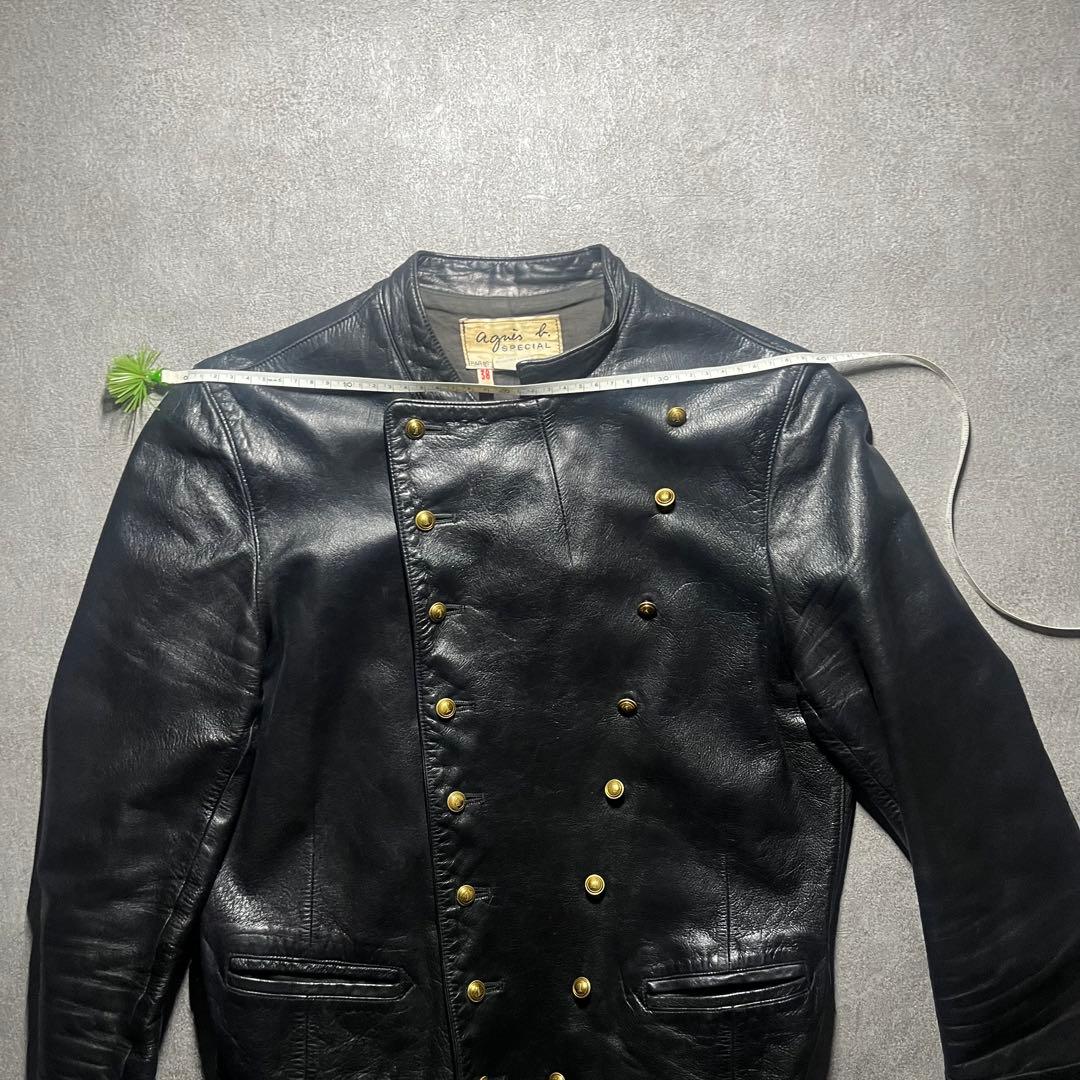 agnes b. スペシャル レザー ナポレオンジャケット vintage