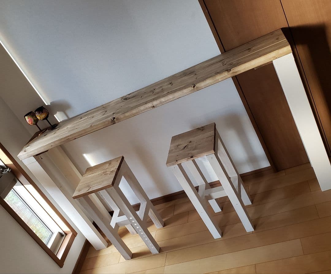 180 カウンターテーブル 無垢材　カントリー風　ダイニング