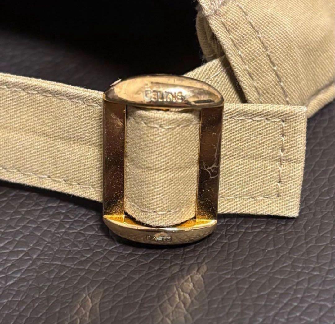 CELINE（セリーヌ)トリオンフ キャップ M コットン カーキ