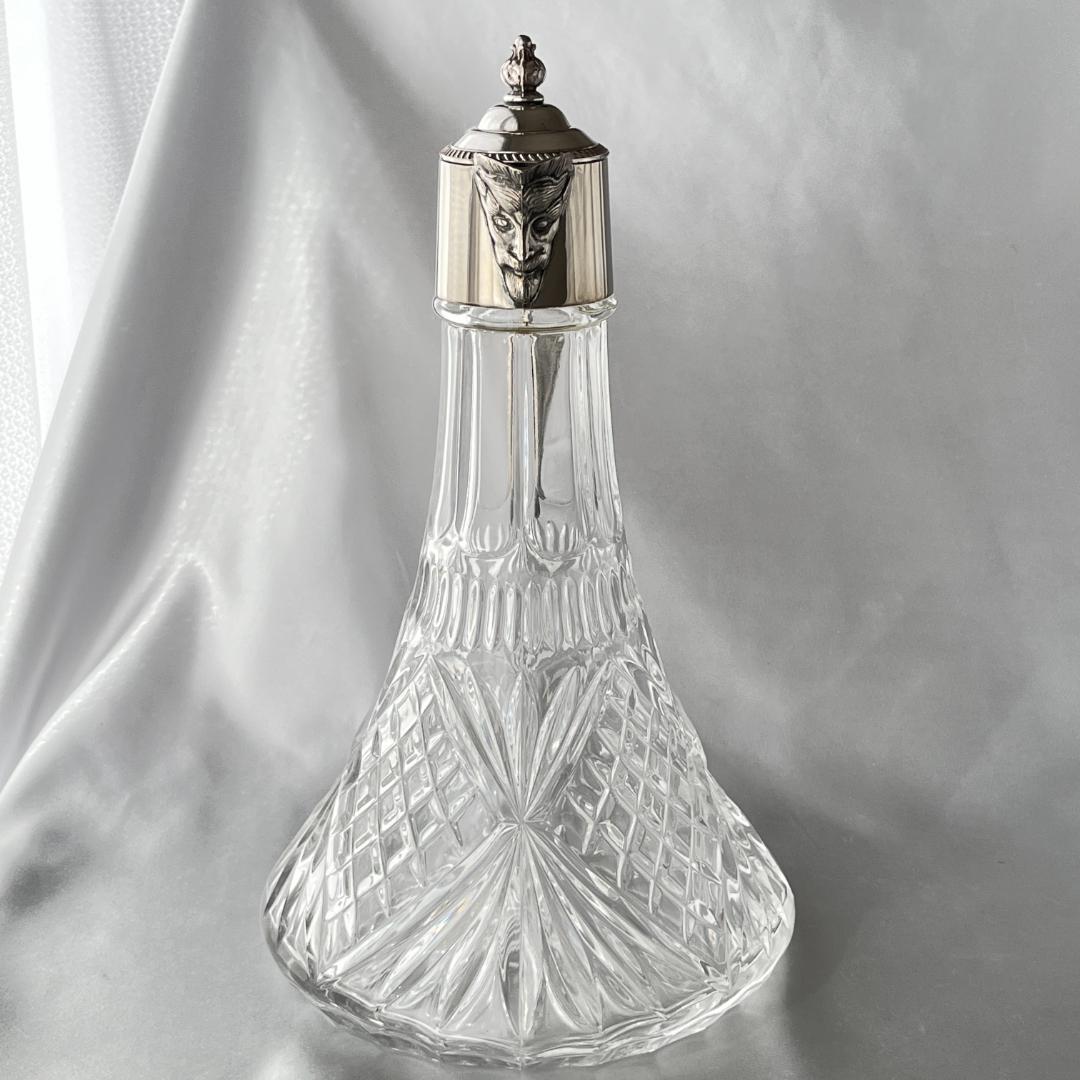 【英国】 バッカスのワインデキャンタ （大） 【シルバープレート/ガラス】