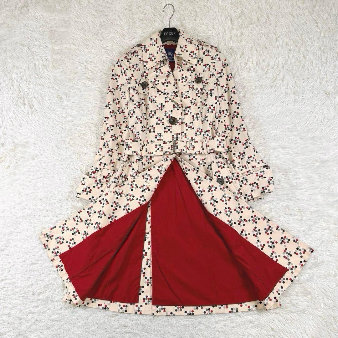 希少✨ バーバリーブルーレーベル トレンチコート 水玉模様 ベージュ