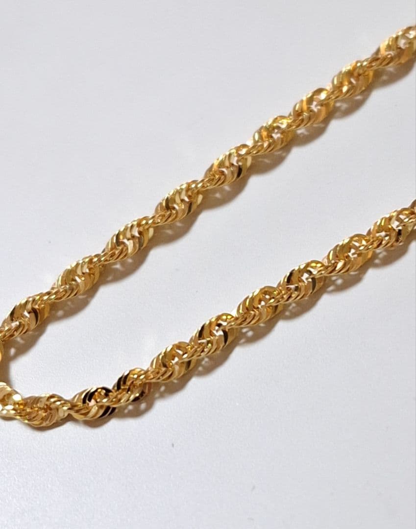 K18 ゴールド ツイストチェーン ブレスレット