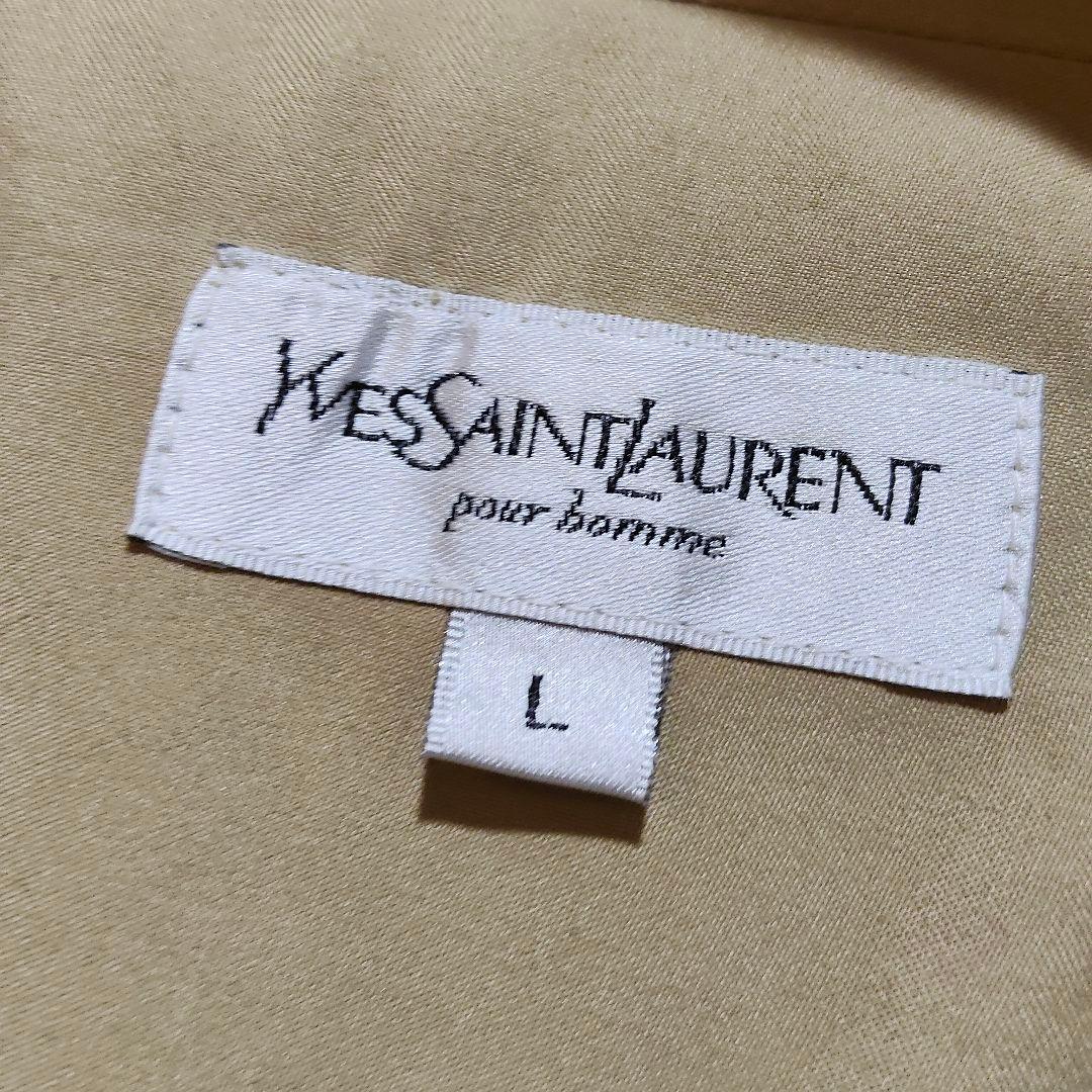 美品 イヴサンローラン ロゴ 刺繍 スウィングトップ 背中デカロゴ