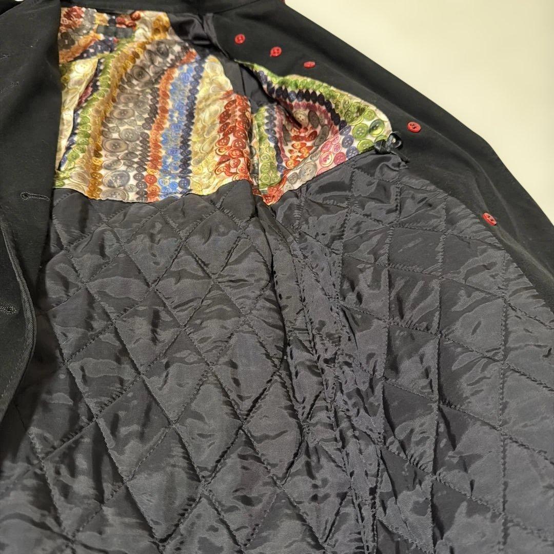 ポールスミス　ブラック トレンチコート レッド襟