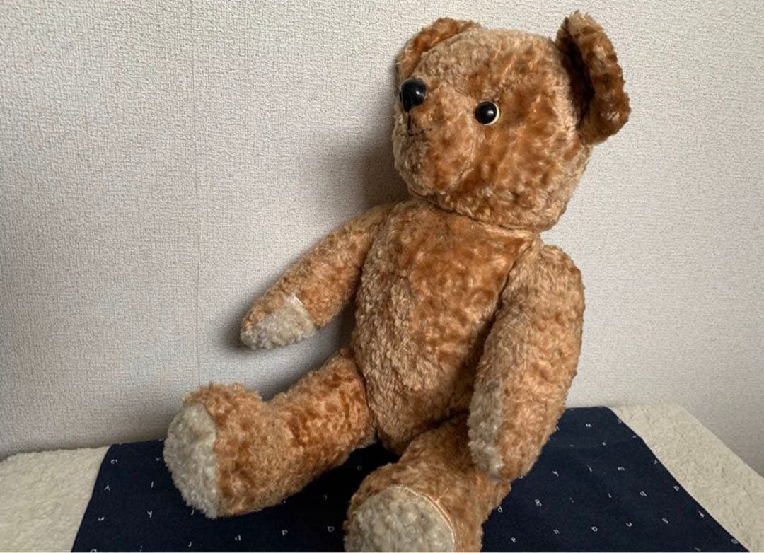 テディベアイギリスアンティーク茶色いクマのぬいぐるみ 約47㎝
