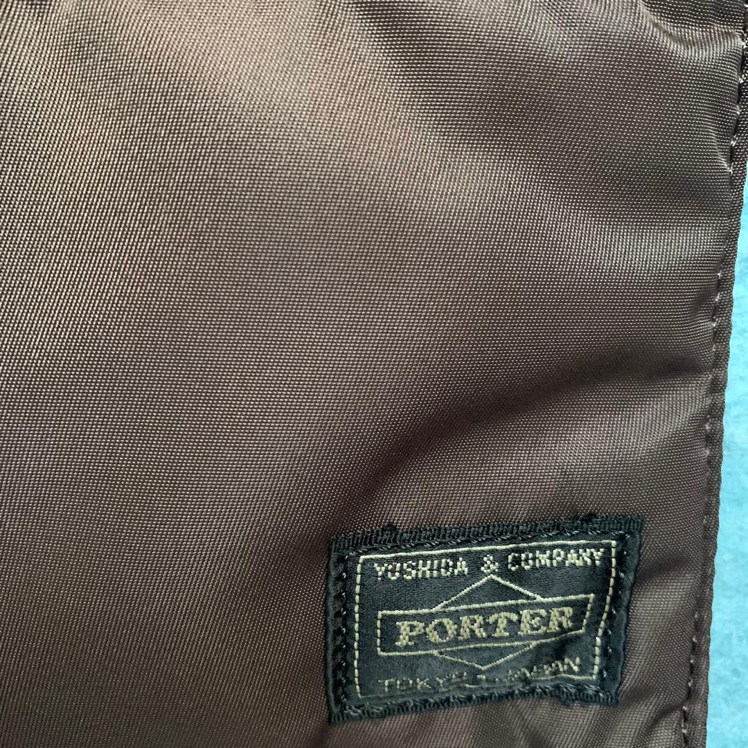 PORTER クリーム　ブラック ブラウン　トートバッグ　ナイロン